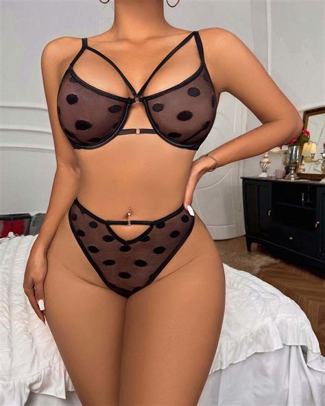 net bra set sexy transparent sheer lace panties  women