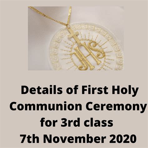 Details of First Holy Communion Ceremony for Third Class 2020 - CREAGH NS ONLINE