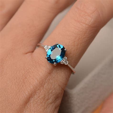 London Blue Topaz Stone |Silver Jewelry : Rings , Necklaces and Bracelets
