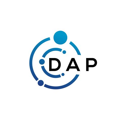 DAP letter logo design on white background. DAP creative initials