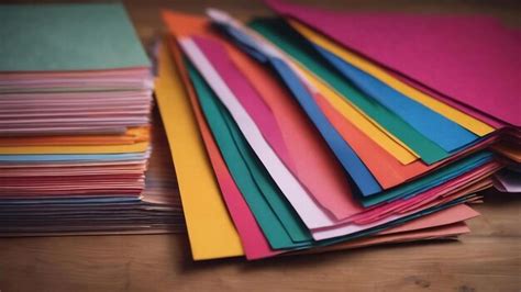 premium ai image flat lay  colorful paper sheets