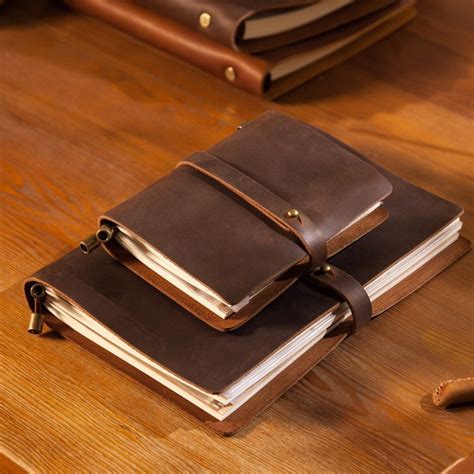 small leather notebook monogram etsy