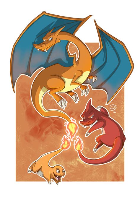 Charmander Evolution by FelipeDS on DeviantArt