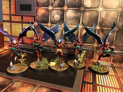 Squad of haywire/heat lance bird-babes ready for 9th! : r/Drukhari