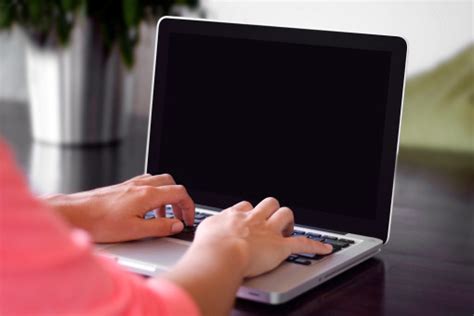 images laptop notebook writing hand typing working
