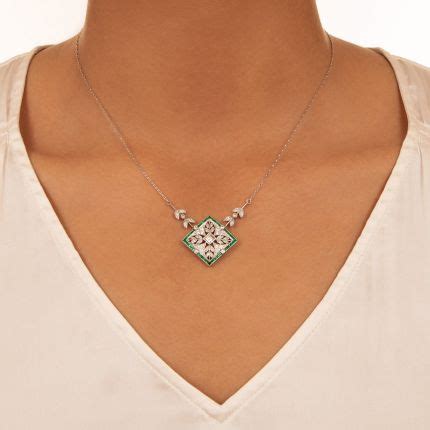 Art Deco-Style Emerald and Diamond Necklace