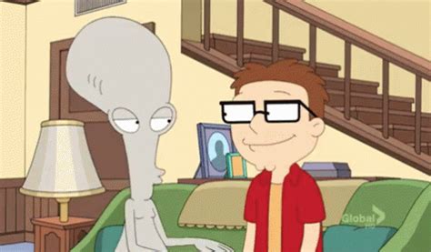 Kiss - American Dad GIF - AmericanDad Roger Alien - Discover & Share GIFs