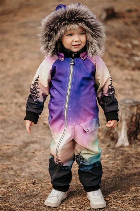 Softshell Children's overall "Girls' Northern Lights" - Pilveke