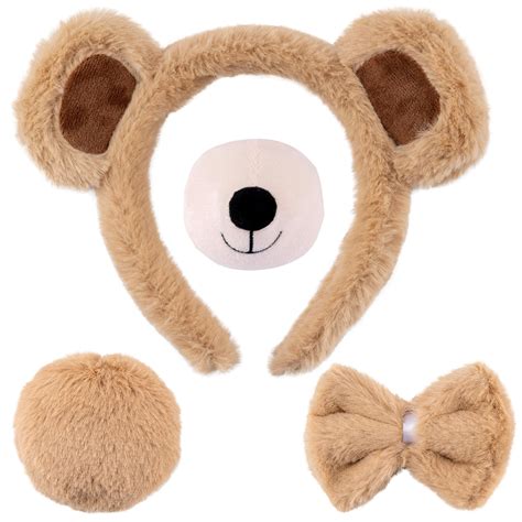 kitihoney  pcs bear costume set bear ears headband nose tail bowtie