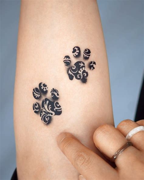 Dog Paw Print Tattoo On Wrist