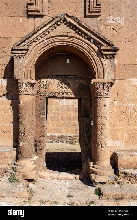 Southern entry of the Yereruyk (Yererouk) basilica church in Anipemza ...