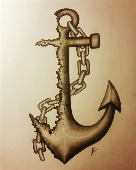 Anchor drawing by @drawing_by_lauren | Anchor drawings, Art inspiration ...