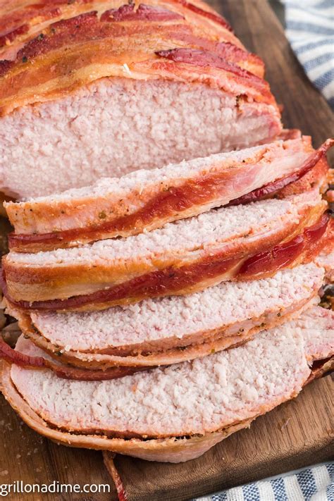 Easy Bacon Wrapped Smoked Pork Loin - Grillonadime.com