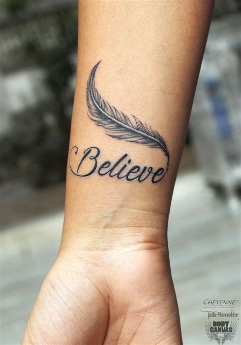 Inspiring Believe Tattoo Design