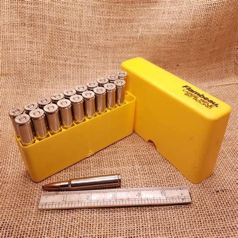 338 Win Mag Nickel-Plated Brass Ammunition Pack | 20 Cartridges | Old ...