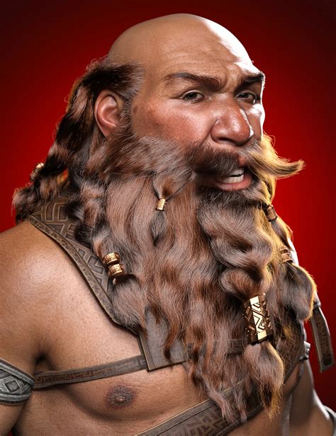 Dwarf Braided Hair and Beard for Genesis 9 | Daz 3D