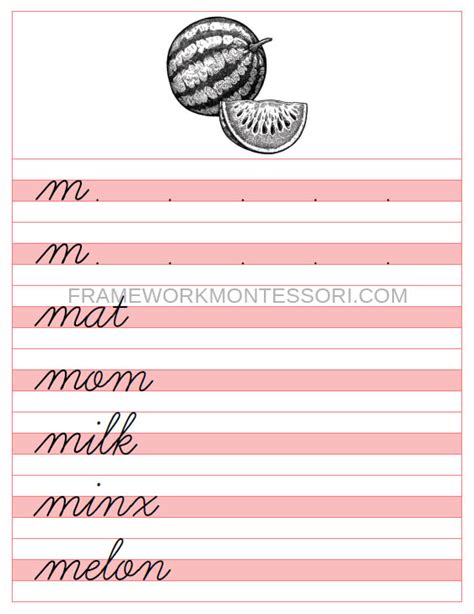 Our 'NEW' Pink Lined - Cursive... - Framework Montessori