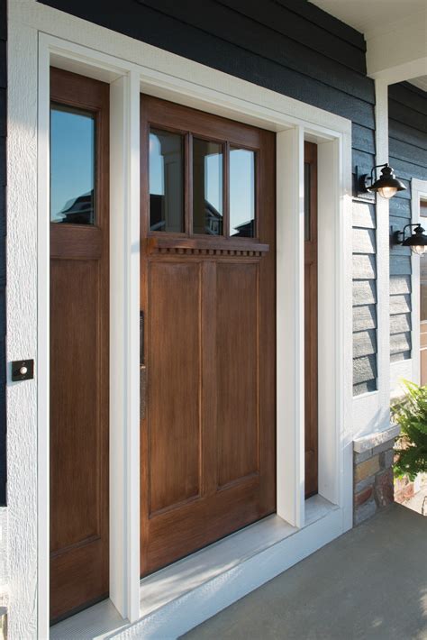 Fiberglass Wood Grain Exterior Door - Glass Door Ideas