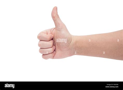 hand thumb  isolated  white background stock photo alamy