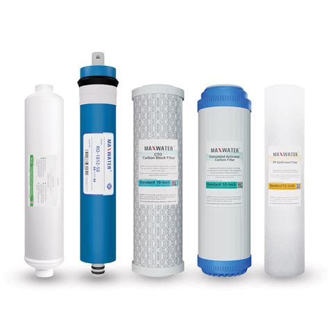 5 Stage Reverse Osmosis FULL Replacement Water Filter Kit with 50 GPD