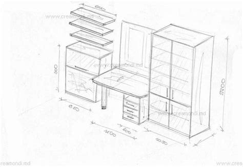Эскизы мебели для детской комнаты | Desk organization diy, Desk design ...