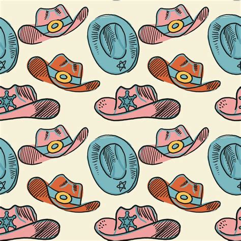 Cowgirl western theme, wild west concept seamless pattern. Home decor ...