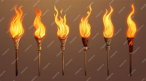 premium vector  flame   torch  burning
