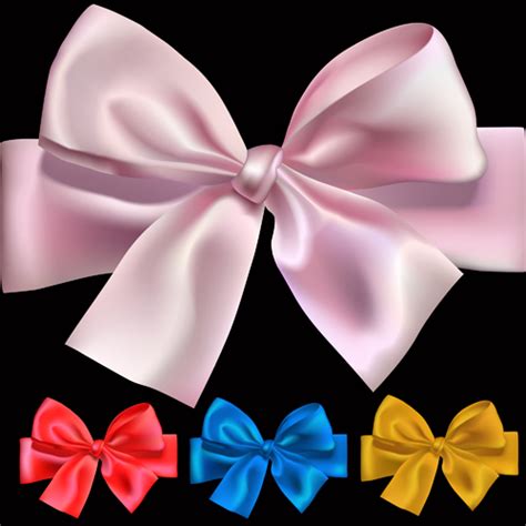 creative bow design vector material set