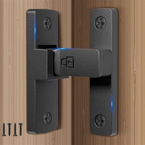 Volibel Barn Door Lock, 90-Degree Flip Latch, Heavy Duty Stainless