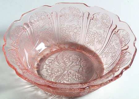 Pink Depression Glass Patterns and Value