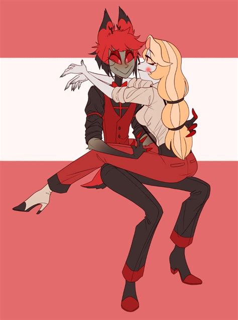Charlastor ship art by @deerlydepart on Twitter - Hazbin Hotel Charlie