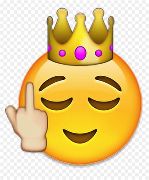 Crown Iphone Emoji Clipart , Png Download - Female Middle Finger Emoji ...