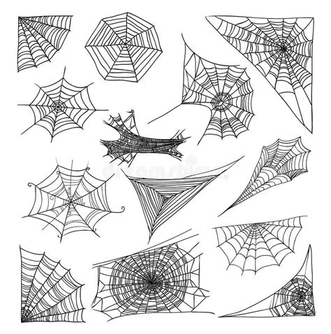 Spider Web Doodle Icon, Vector Illustration Stock Illustration ...