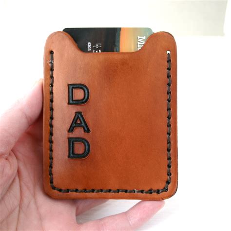 DAD Mens Leather Wallet with Money Clip and Monogram — JustJaynes ...