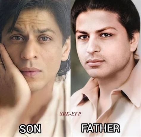 Pictures of Shahrukh Khan and his father Meer Taj Mohammed Khan.- Photos de Shahrukh Khan et de ...