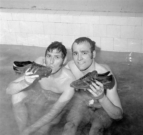 Inside Soccer Changing Rooms Of The 1970s: Bathtime With The Winners