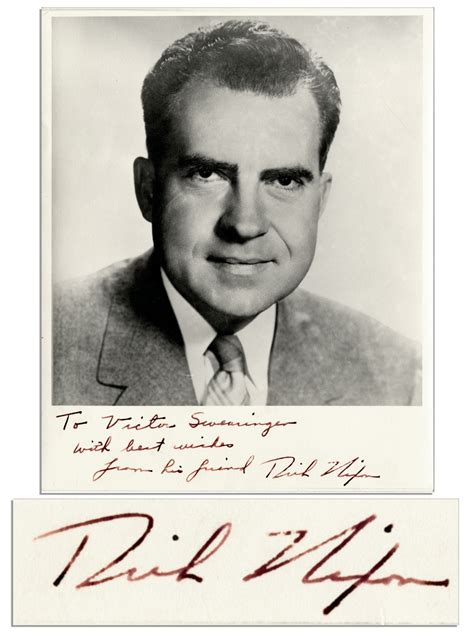 Lot Detail - Richard Nixon Signed 8'' x 10'' Matte Photo -- To