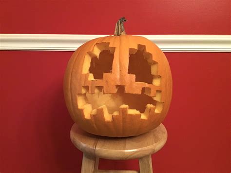 Made a Minecraft pumpkin for Halloween this year! Isn’t much, but I’m ...