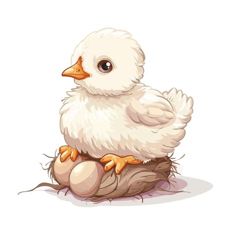 Premium Vector | A drawing of a chicken and an egg