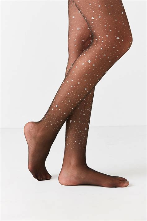 Out From Under Silver Stars Sheer Tight | Sparkly tights, Star tights