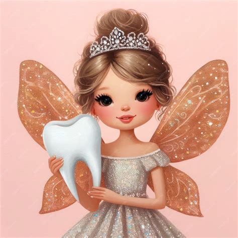 Premium AI Image | tooth Fairy with tooth on solid background ai generative