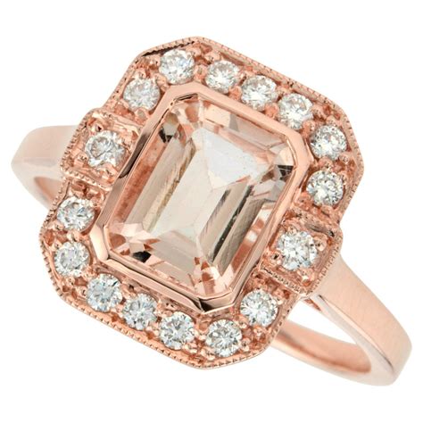 Rose Gold Emerald Cut Diamond Engagement Ring at 1stDibs | rose gold