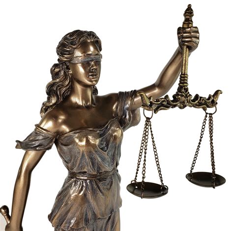 13 1/4" BLIND LADY JUSTICE Scales Lawyer Firm Attorney Statue Office