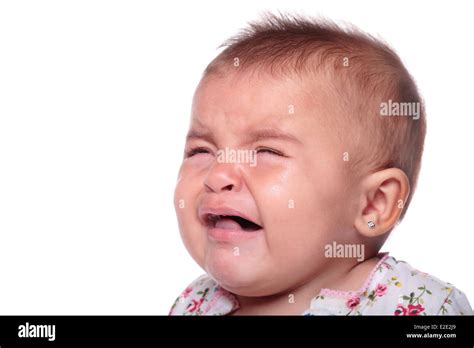 beautiful baby crying isolated on white Stock Photo - Alamy