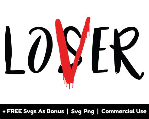 Loser / Lover SVG PNG Files, Shirts Svg, Broken Love Svg, Loser Club