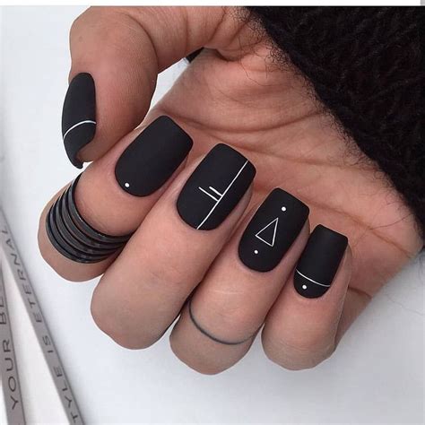 черные длинные ногти дизайн - uniformcustomize