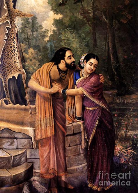 Arjuna and Subhadra Painting by Raja Ravi Varma - Pixels