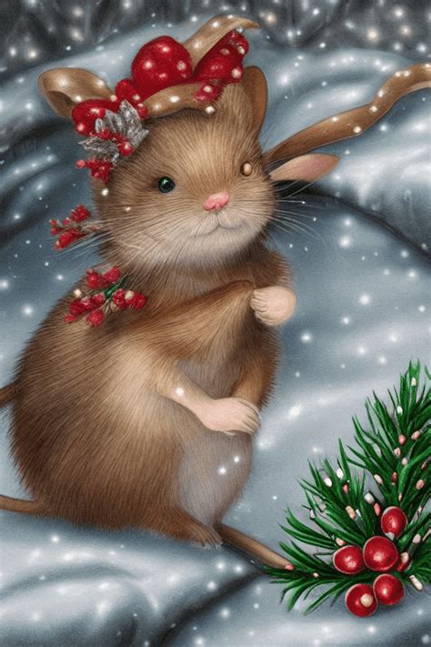 Whimsical Fantasy Mice Portrait · Creative Fabrica