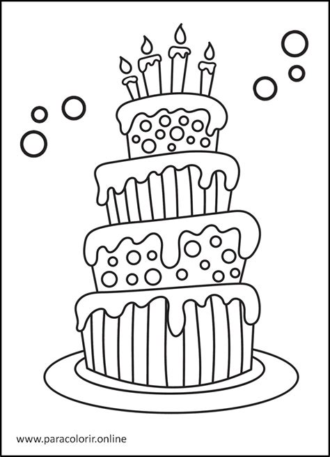 Desenhos Para Colorir De Aniversario - 9