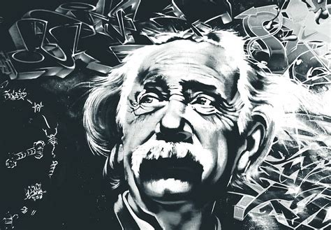 HD wallpaper: multicolored illustration of Albert Einstein wall decor, Albert Einstein graffiti ...